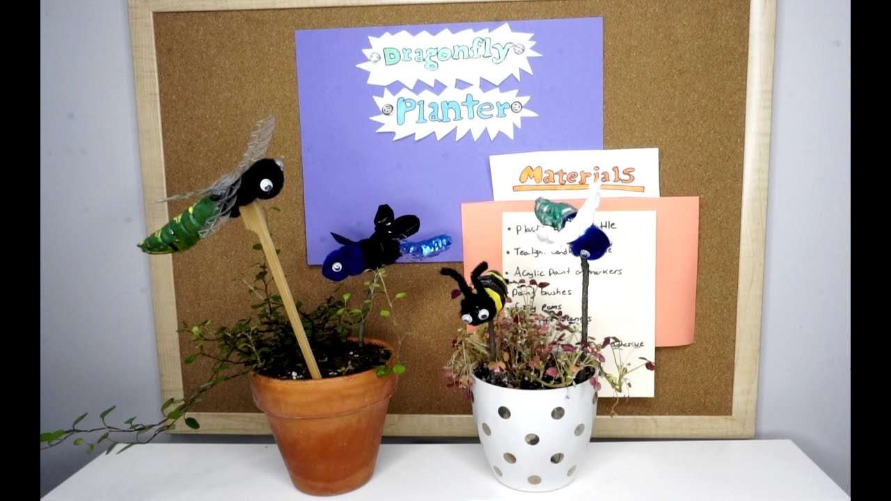 How to Make a Dragonfly Planter Craft