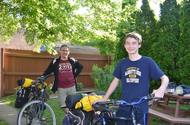 Bikes with camping gear 