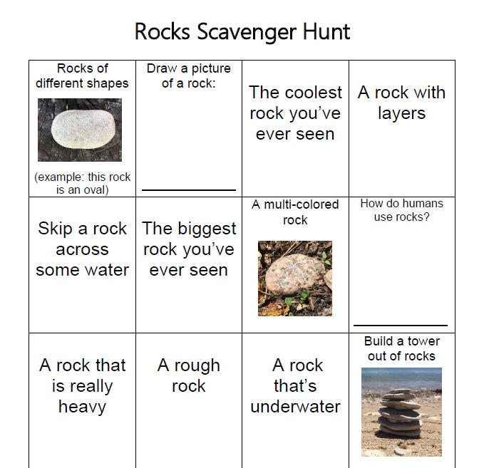 Scavenger Hunt: Rocks