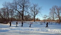 Cross country skiing in Washington Park!