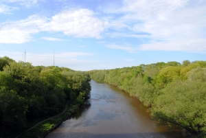 The Milwaukee River south of the Locust St. Bridge; taken by Maddie Bird